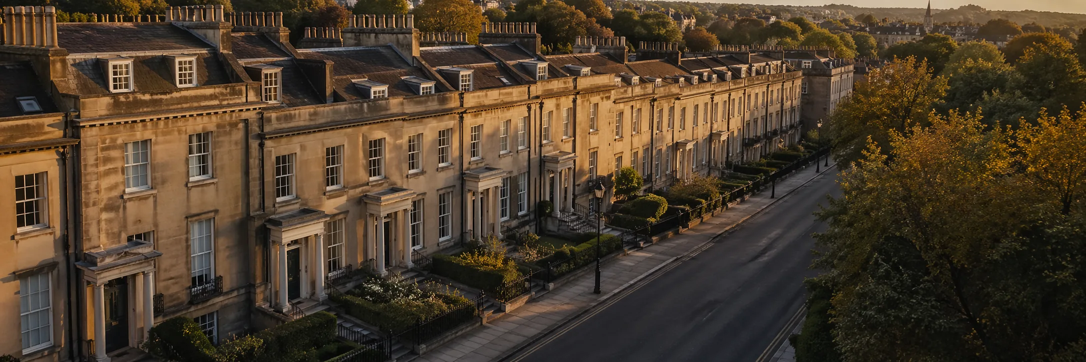 Georgian terrace at golden hour